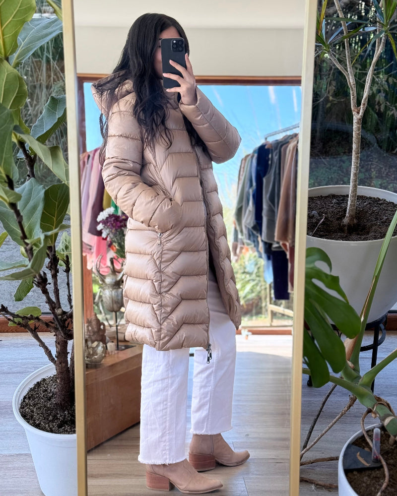 Parka Larga Con Gorro