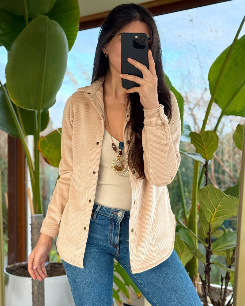 Sobrecamisa Cotelé Beige