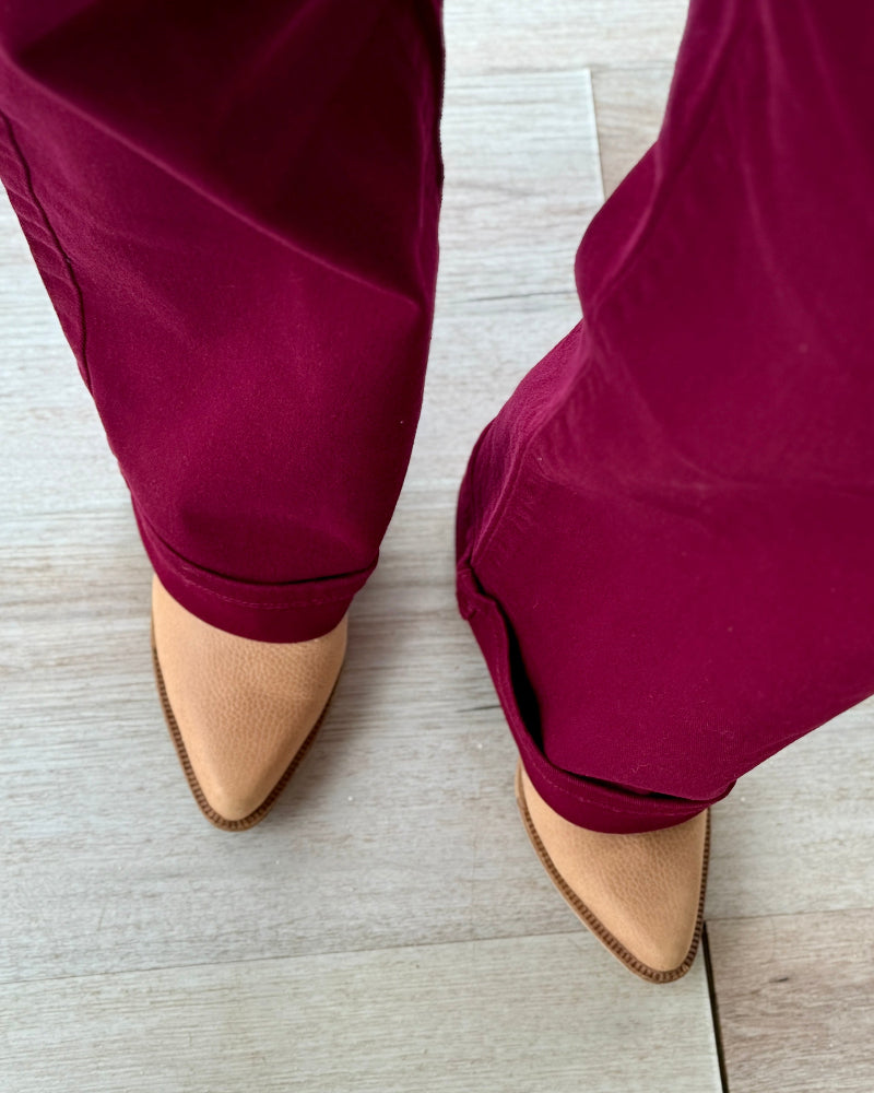 Pantalón Wide Leg Cereza