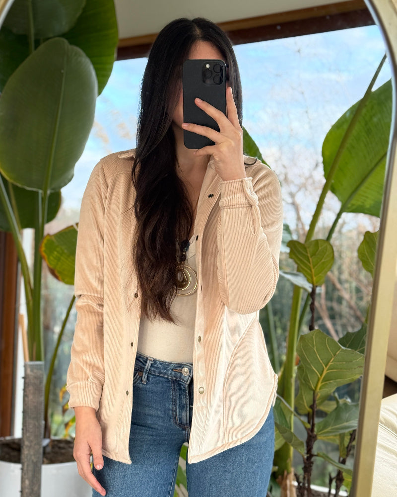 Sobrecamisa Cotelé Beige