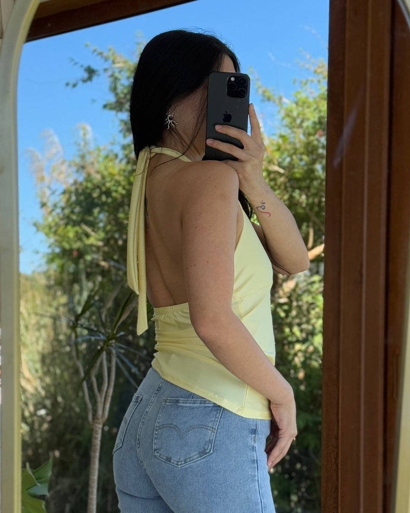 Top Solé Amarillo Pastel