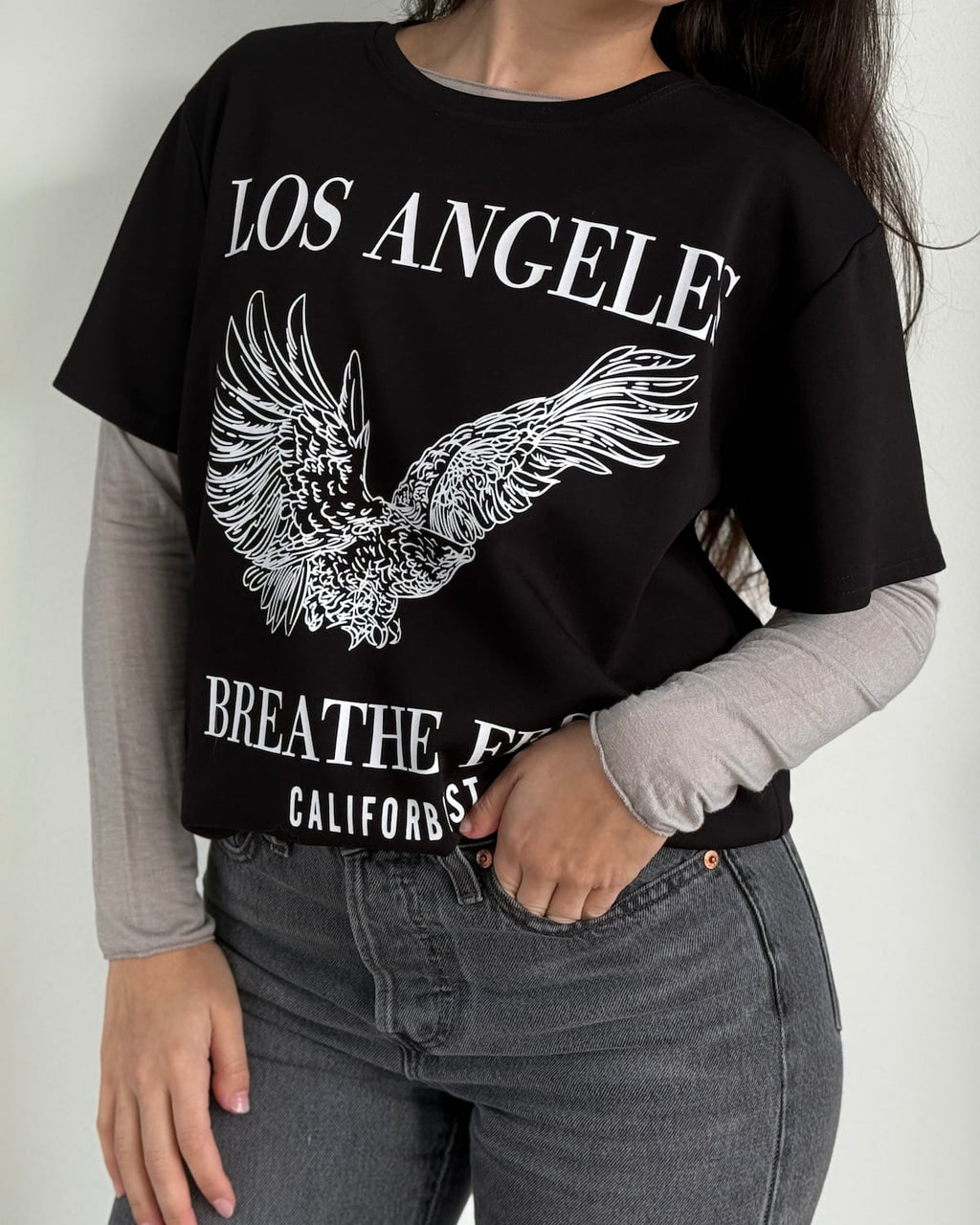 Polera Estampada Los Angeles