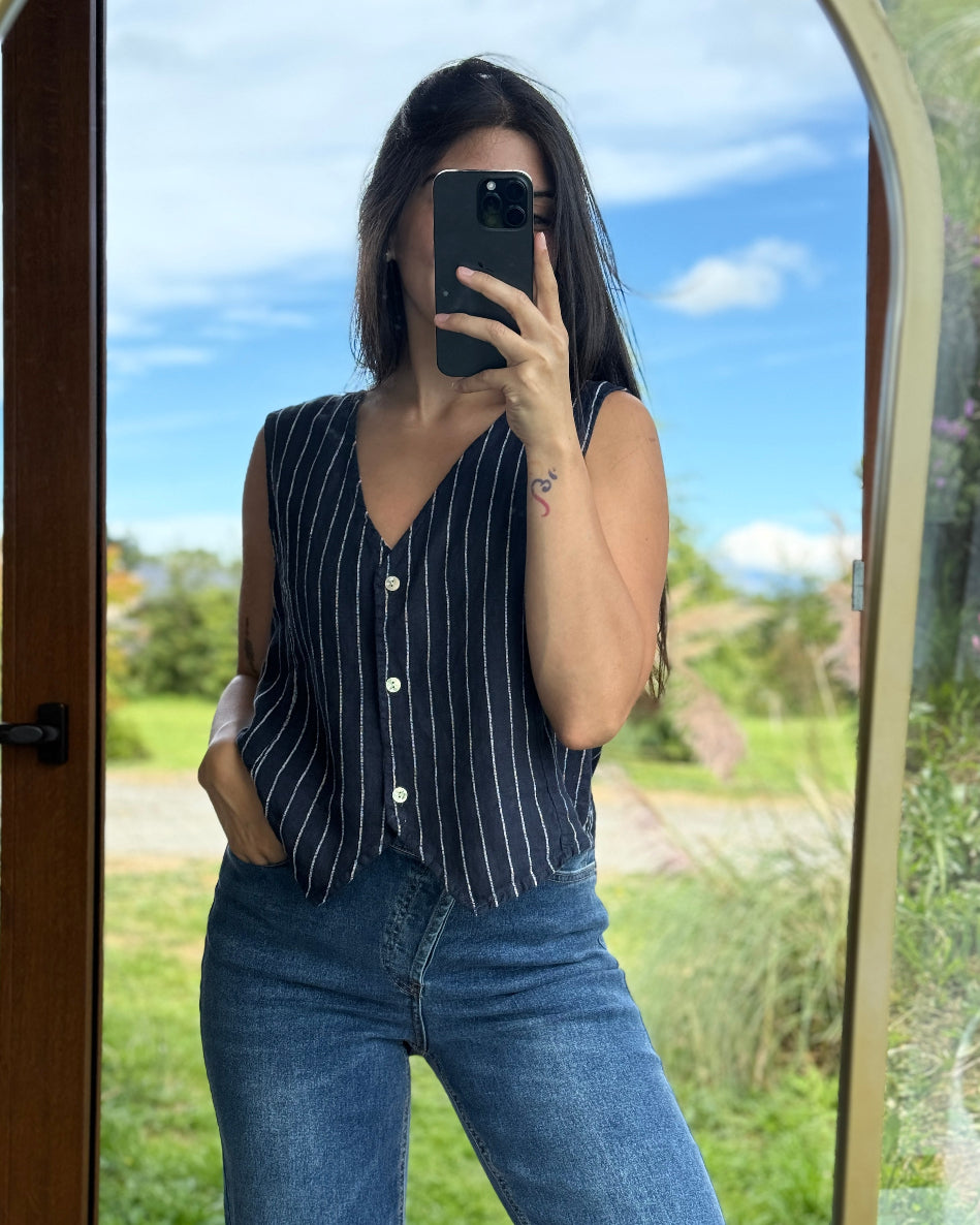 Vest Líneas Lino