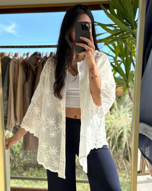 Blusa Broderie Mar