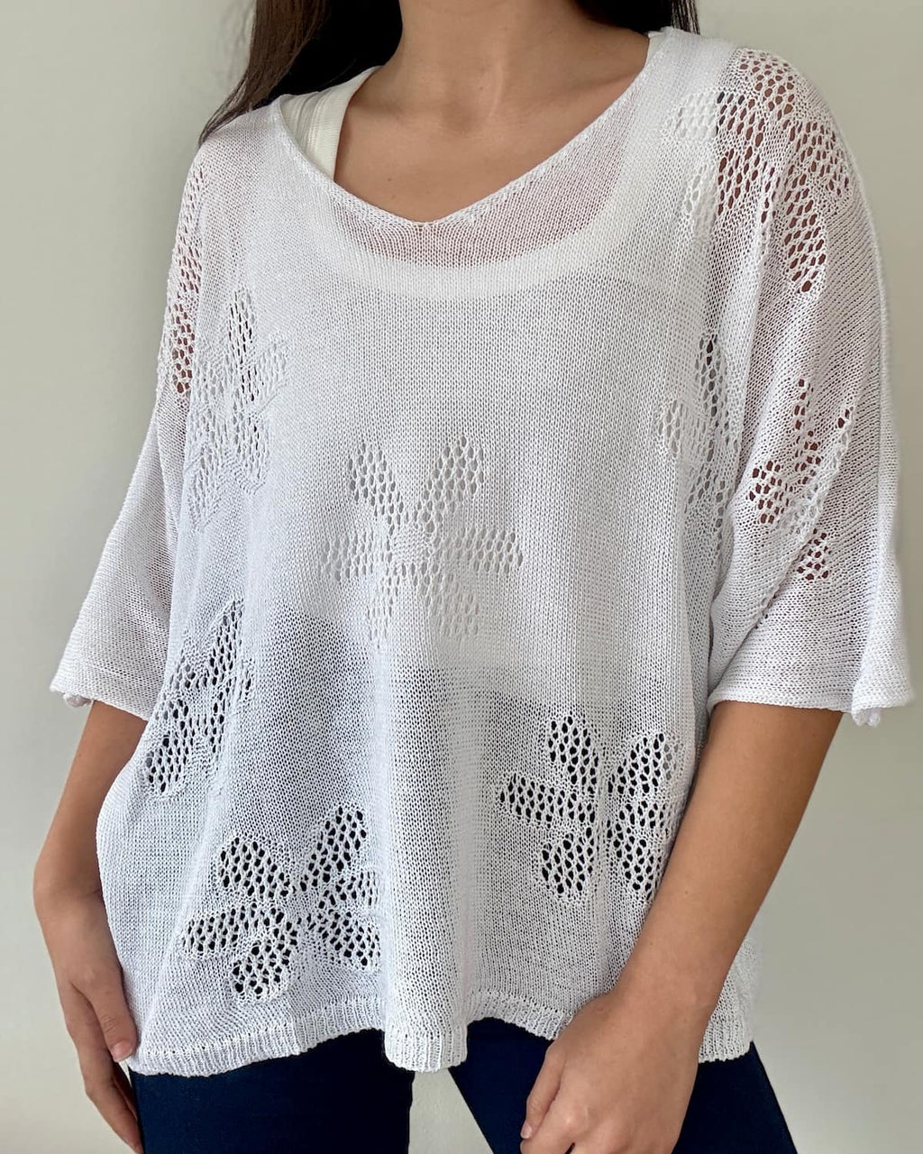Sweater Punto Flor