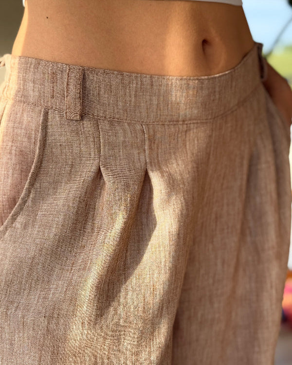 Pantalón Linen Tiro Bajo