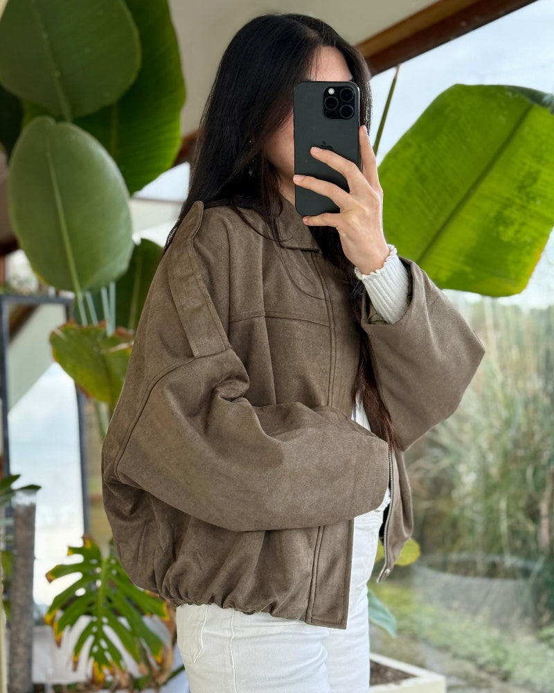 Chaqueta Bomber Gamuza