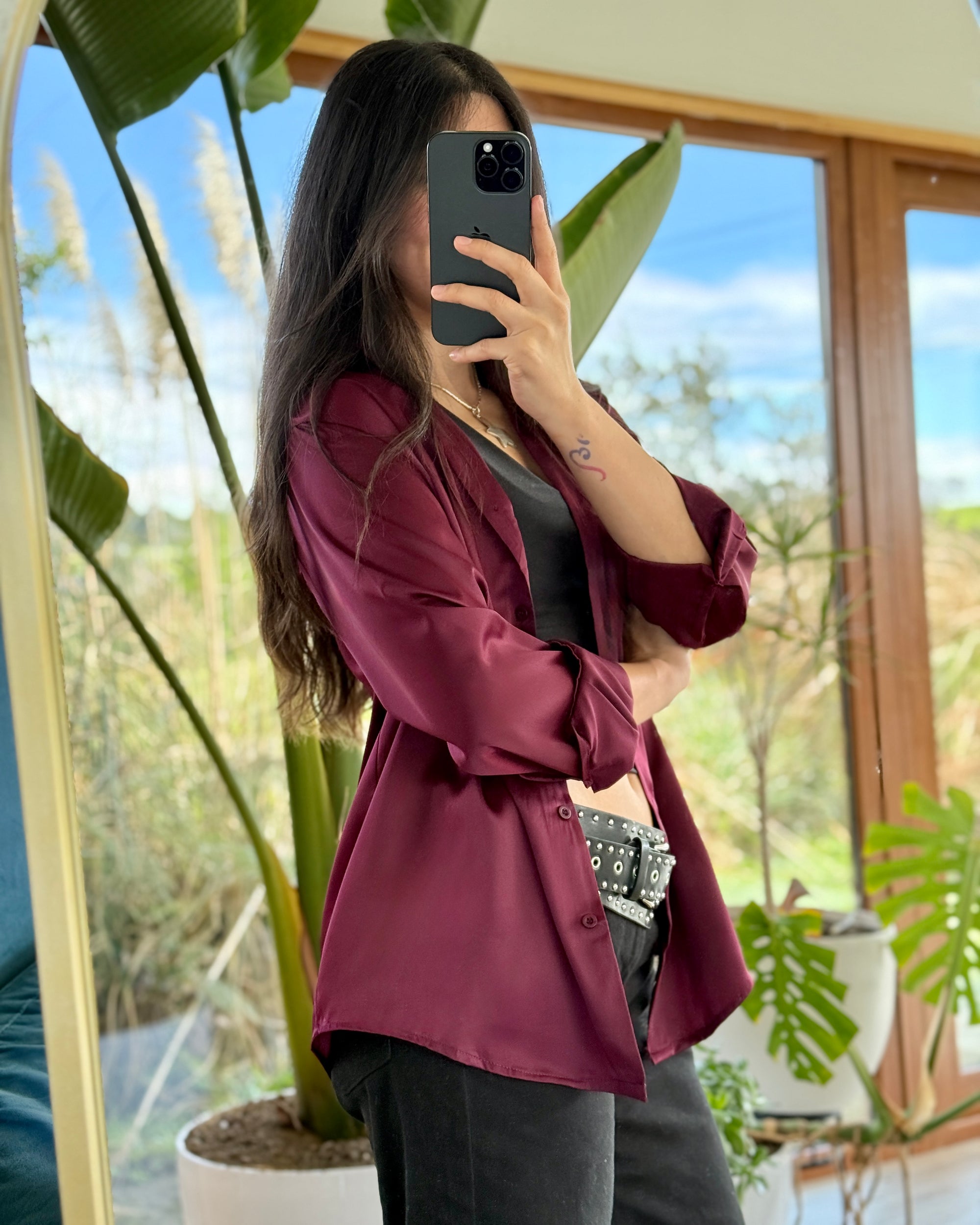 Blusa Satín Rosario